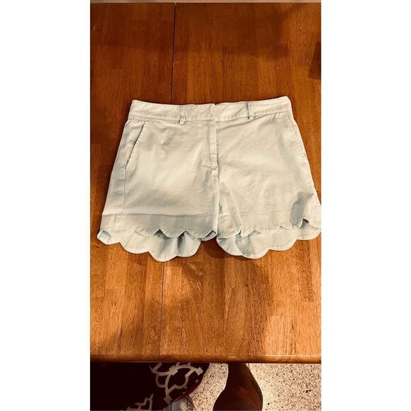 J. Mclaughlin Blue Scalloped Shorts Womens Size 4 - Picture 7 of 10